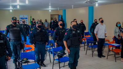 notícia: Cerimônia marca a troca de comando da Polícia Militar em Benevides