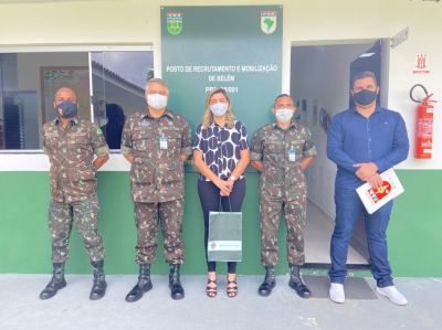 notícia: Prefeita de Benevides toma posse como presidente da Junta de Serviço Militar 