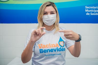 notícia: Benevides iniciou neste sábado (15), a vacinação de crianças de 5 a 11 anos, contra o coronavírus.