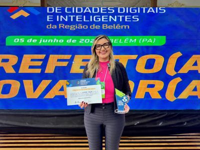 notícia: Prefeita de Benevides recebe título de Prefeita Inovadora por iniciativas de modernização e inovação no município