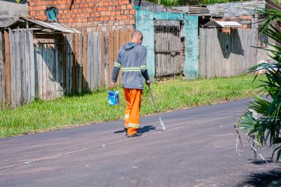 galeria: SINALIZAÇÃO ASFÁLTICA (HORIZONTAL) NO BAIRRO DAS FLORES