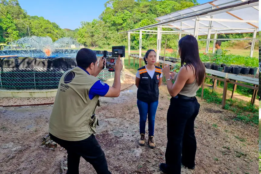 Bastidores da reportagem especial da TV Record - Record News sobre o potencial turístico e econômico de Benevides gravada no último dia 14 de Julho em diversos pontos do município.

O especial irá ao ar (em breve) na TV Record Belém e na Record News <div class='credito_fotos'>Foto: Márcio Souza &nbsp;&nbsp;|&nbsp;&nbsp; <a href='/midias/2026/originais/20260714134015-GF00009476-F00119770.webp' download><i class='fa-solid fa-download'></i> Download</a></div>